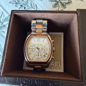 Michael Kors Gold and Silver Chronograph Watch